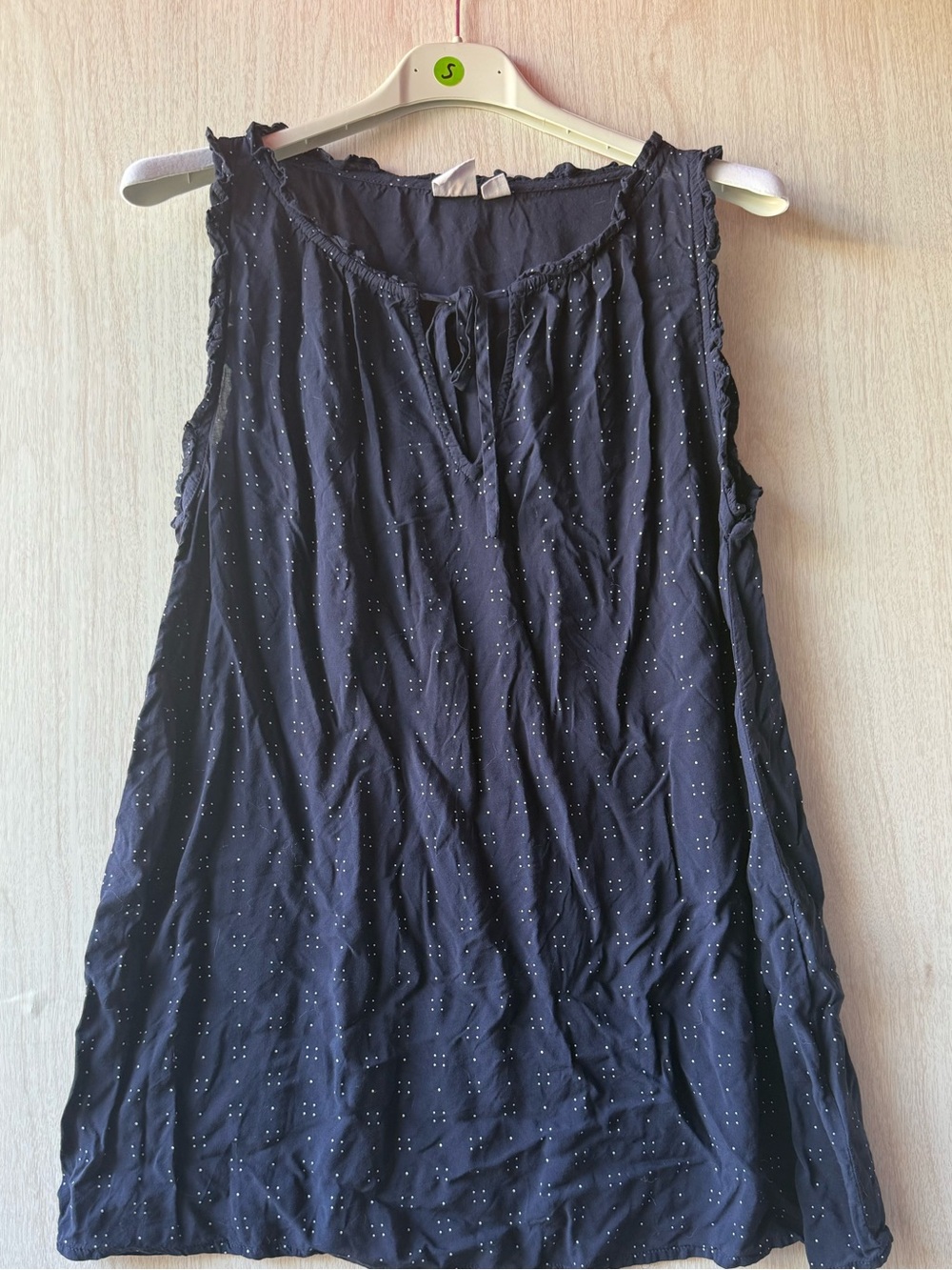 GAP Navy Sleeveless Tank with Tiny White Dot Print
